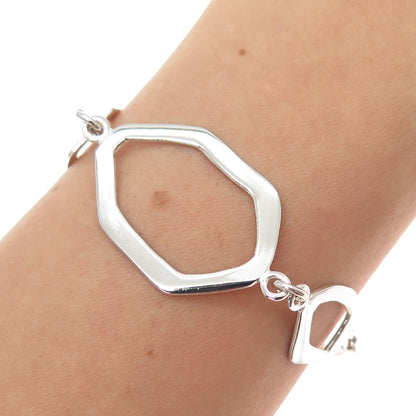 MWS Mark Wasserman Samara 925 Sterling Silver Vintage Modernist Bracelet 7"