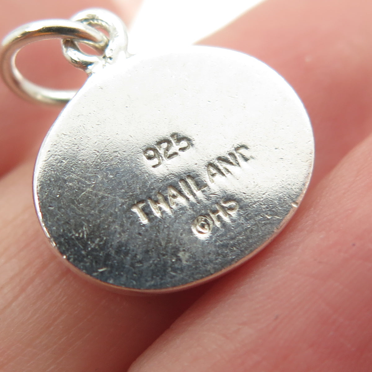 925 Sterling Silver Vintage "Mom" Tag Pendant