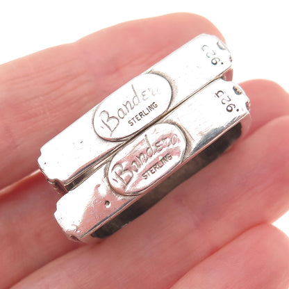 Bandero 925 Sterling Silver Vintage Oxidized 4-Piece Belt Buckle