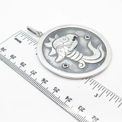 925 Sterling Silver Vintage Mexico Tribal Pendant