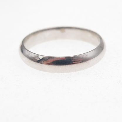 925 Sterling Silver Vintage Classic Wedding Band Ring Size 9.25