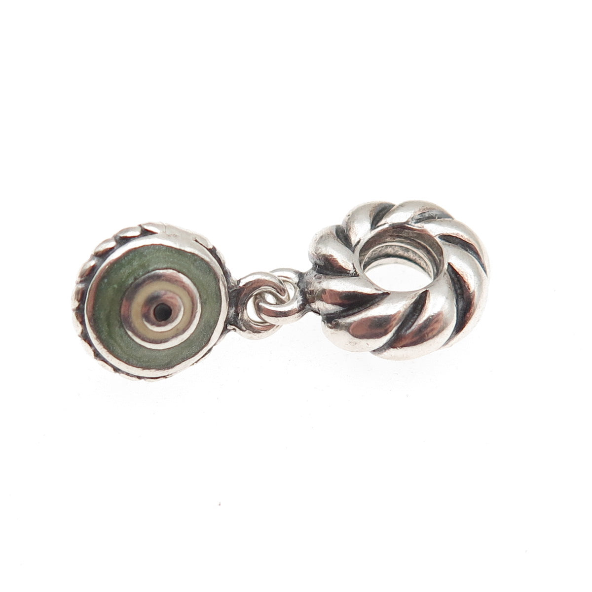 PANDORA 925 Sterling Silver Enamel Evil Eye Dangle Charm