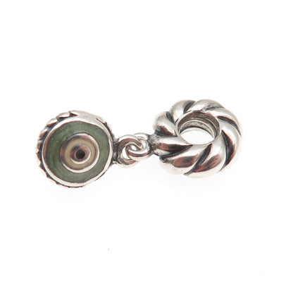 PANDORA 925 Sterling Silver Enamel Evil Eye Dangle Charm