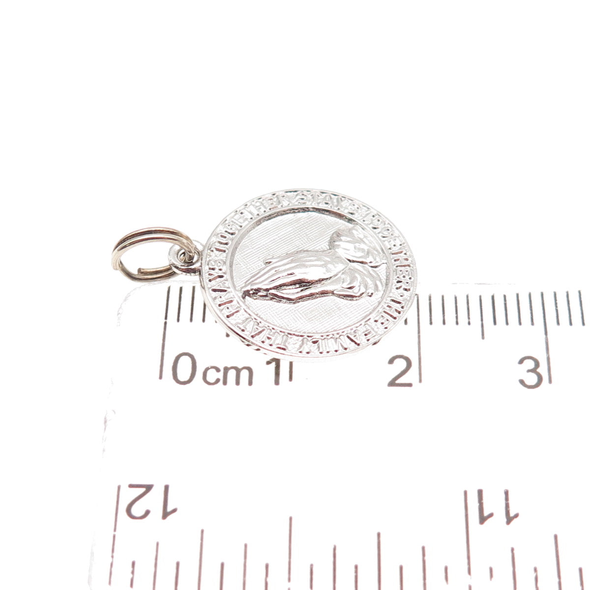 Rembrandt 925 Sterling Silver Vintage Family Prays Together Mini Charm Pendant