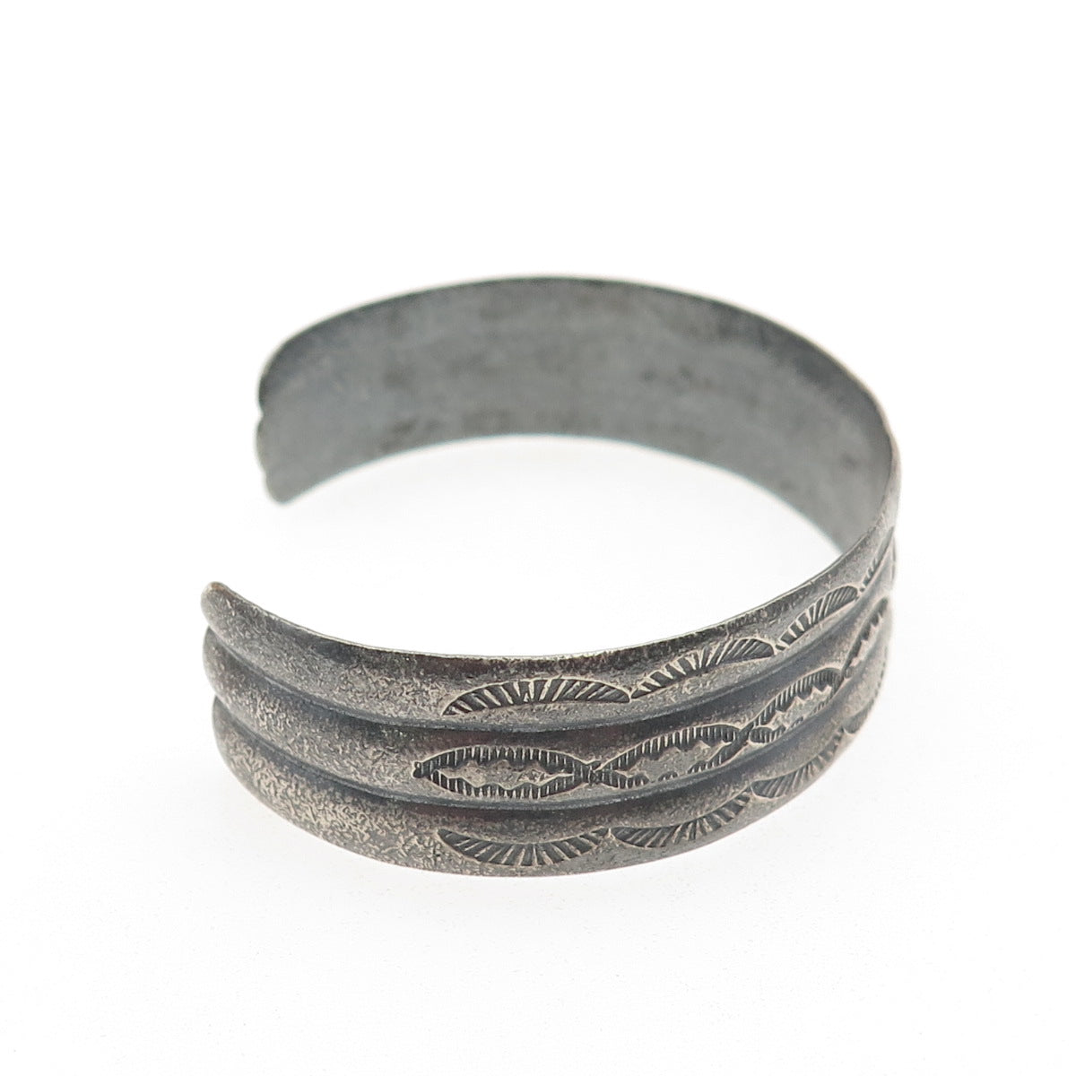 Old Pawn 925 Sterling Silver Vintage Southwestern Adjustable Cuff Bracelet 6.5"