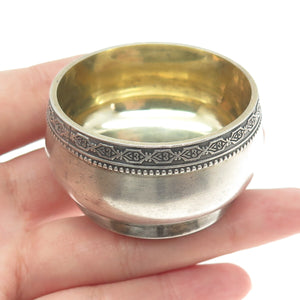 Tallinn Jewelry Factory 875 Silver Antique Estonian Oxidized Saltcellar