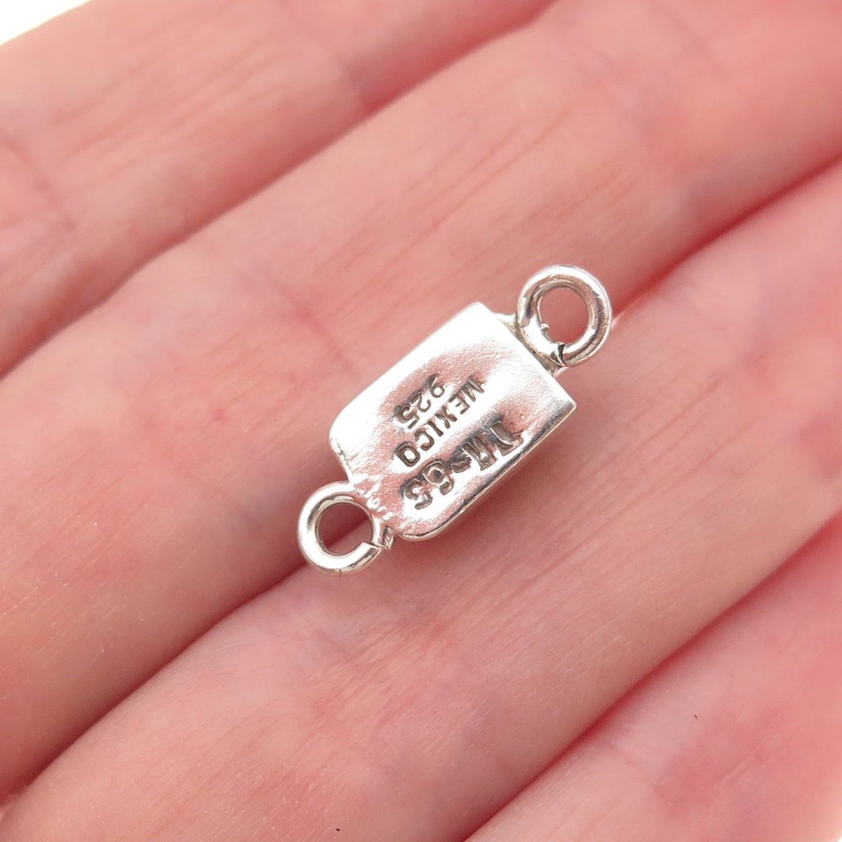 925 Sterling Silver Vintage Mexico Bracelet / Necklace Box Lock Clasp