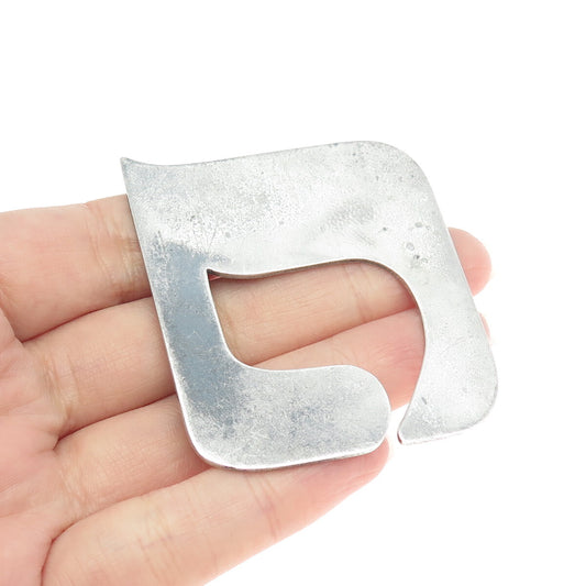 925 Sterling Silver Vintage EK Designs Modernist Pendant