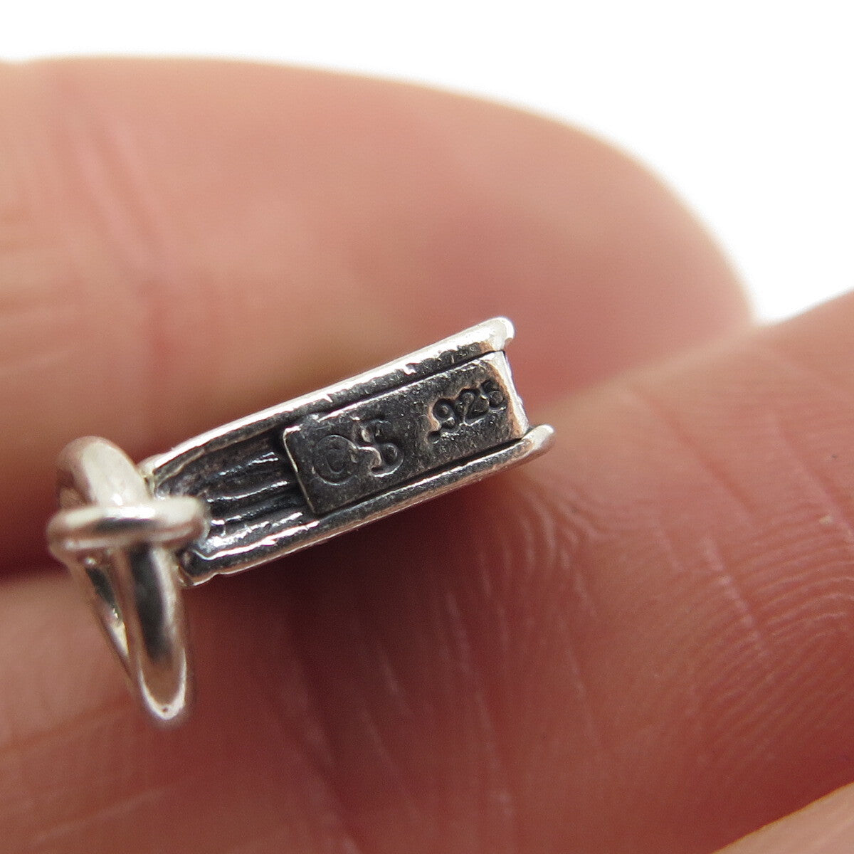 SHUBE 925 Sterling Silver Vintage Holy Bible Minimalist Charm Pendant