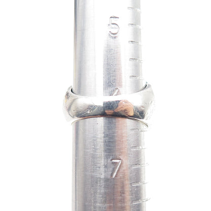 925 Sterling Silver Vintage Modernist Oxidized Ring Size 6.25