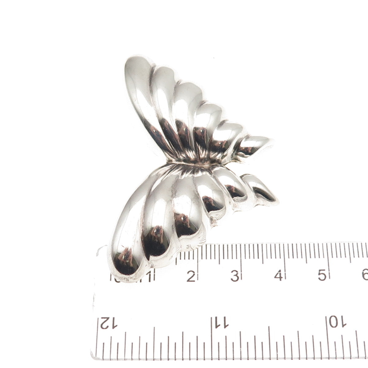 925 Sterling Silver Vintage Mexico Puffy Butterfly Pin Brooch