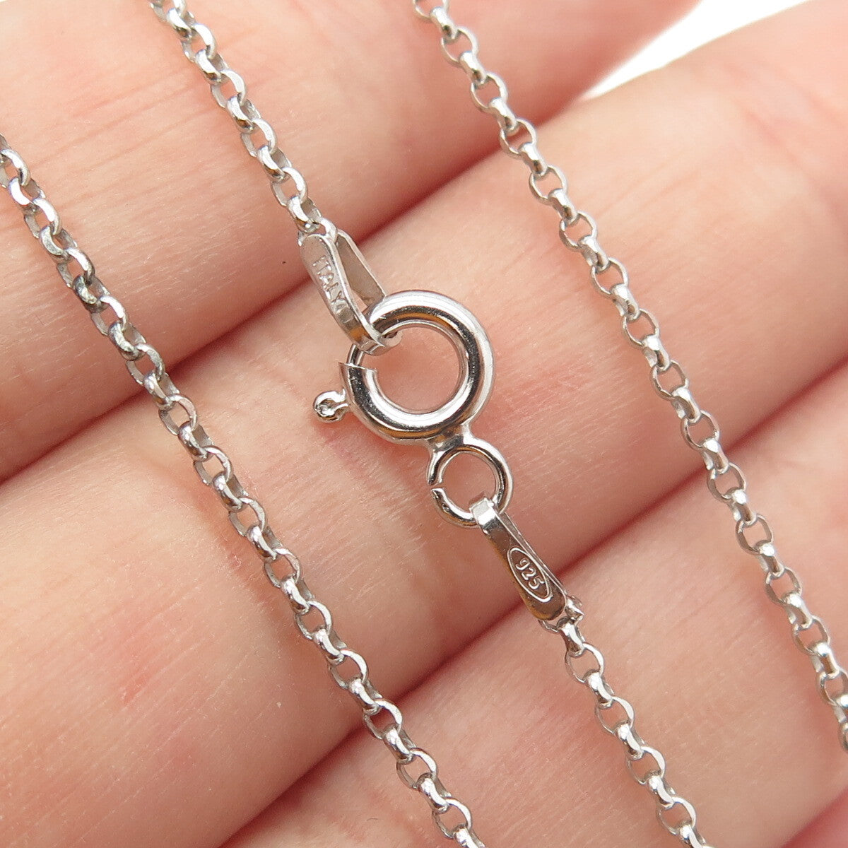 925 Sterling Silver Round & Baguette-Cut C Z Heart Cable Chain Necklace 16"