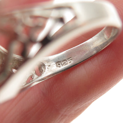 Chateau D’Argent Sterling Silver Vintage Oval-Cut C Z Heart Promise Ring Size 7