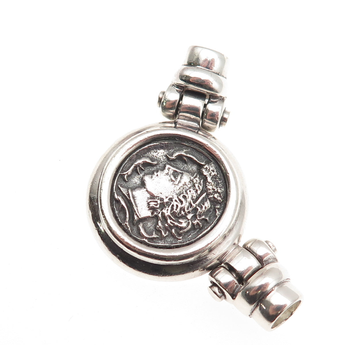 925 Sterling Silver Antique Art Deco Alexander the Great Centerpiece Pendant