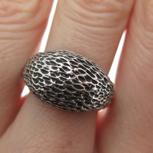 BELL TRADING POST Sterling Silver Vintage Modernist Dome Oxidized Ring Size 8