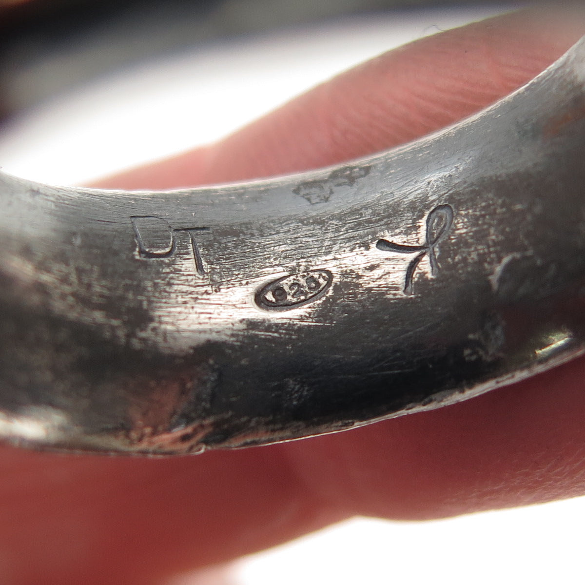 Ilan Amir 925 Sterling 2-Tone Vintage Modernist Rotating Band Ring Size 10.5