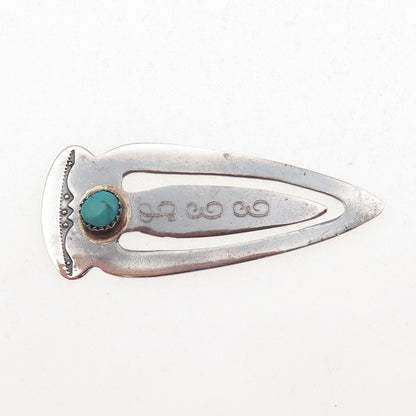 Old Pawn Sterling Silver Vintage Southwestern Turquoise LEE Monogram Bookmark