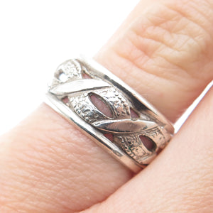 ESPO Joseph Esposito 925 Sterling Silver Vintage Woven Band Ring Size 5.25