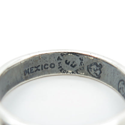 925 Sterling Silver Vintage Mexico Tribal Maze Band Ring Size 8.5