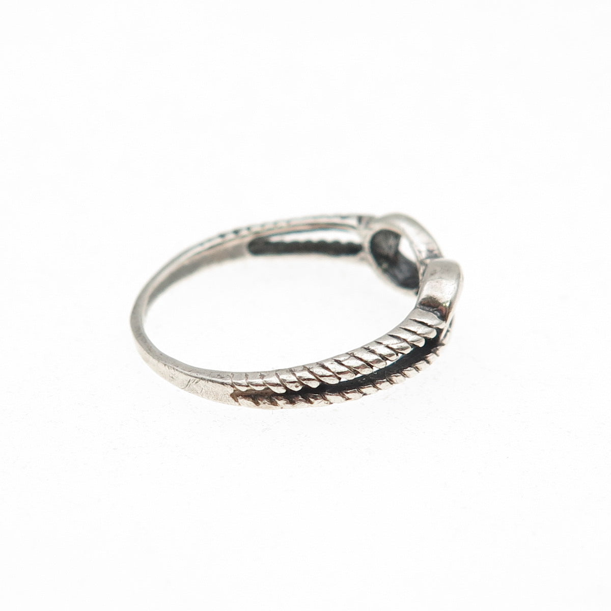 925 Sterling Silver Vintage Infinity Oxidized Ring Size 6.75