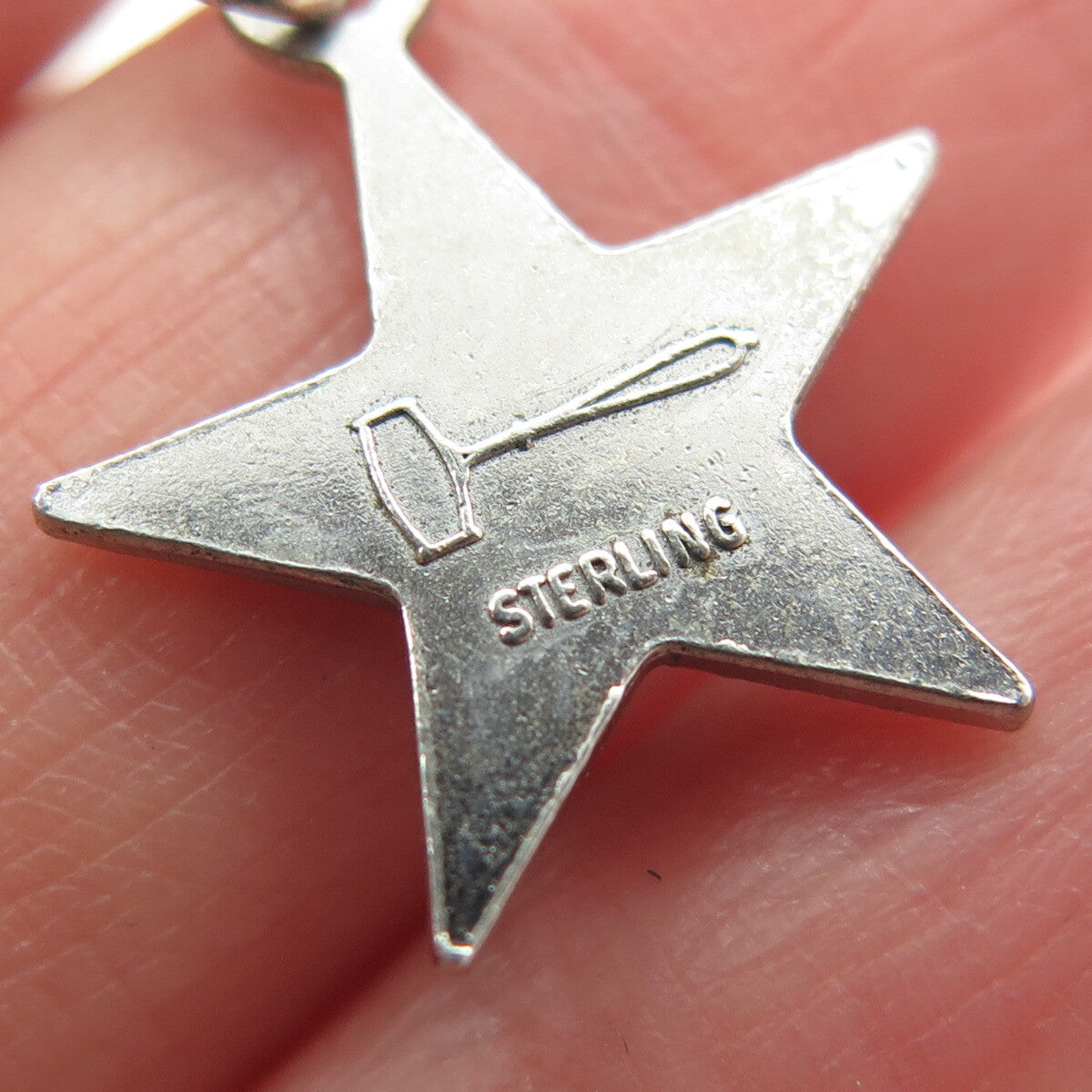 925 Sterling Silver Vintage Judge & Jury Beta Sigma Phi Star Charm Pendant