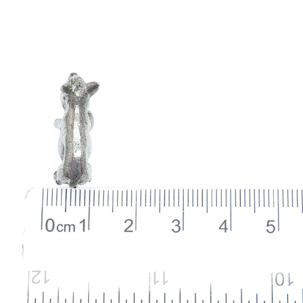 925 Sterling Silver Vintage Little Pig Oxidized 3D Miniature
