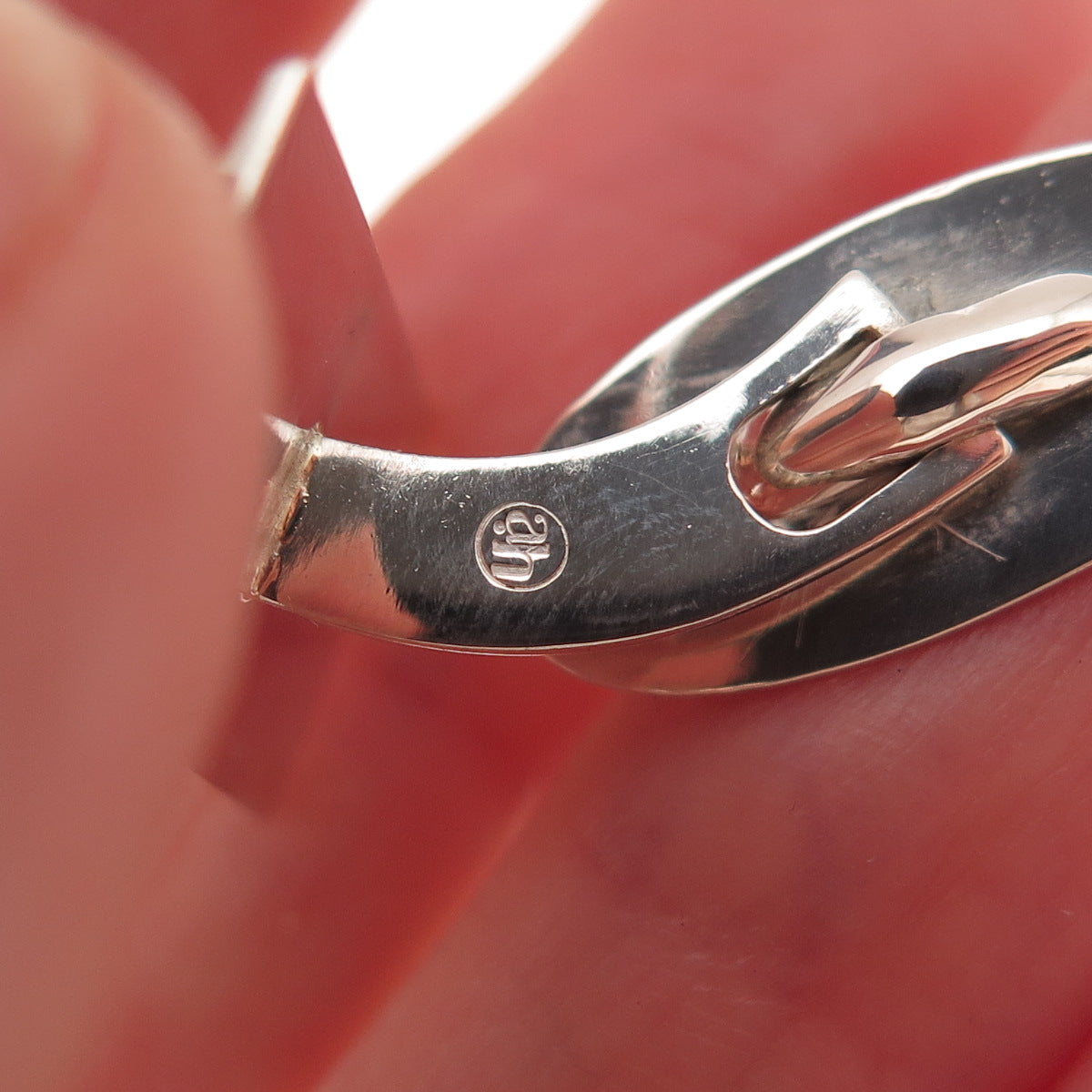 830S Silver 2-Tone Vintage Scandinavian Modernist Cufflinks
