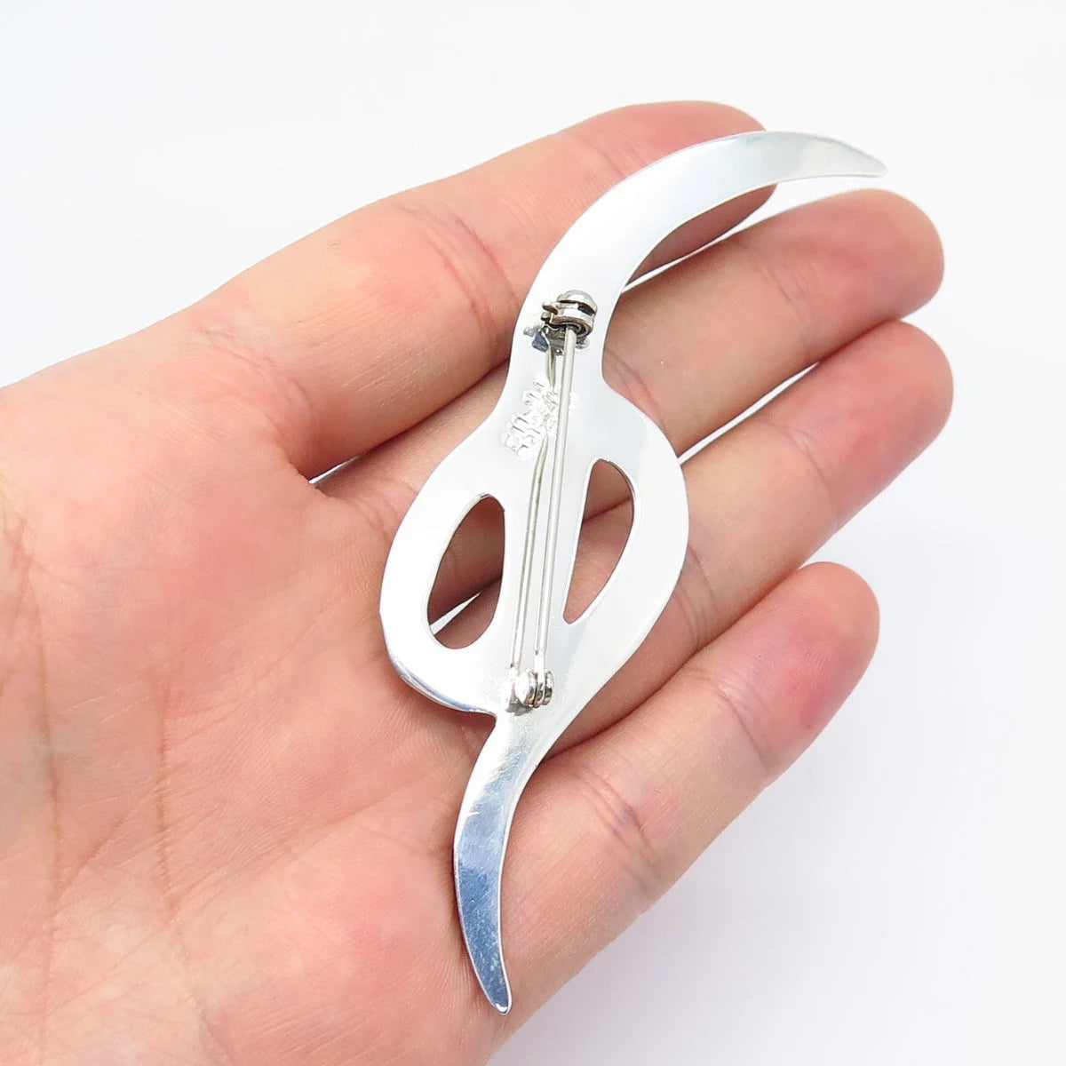 925 Sterling Silver Vintage Mexico Modernist Pin Brooch