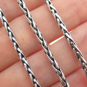 EFFY 925 Sterling Silver Vintage Spiga Chain Oxidized Necklace 18"