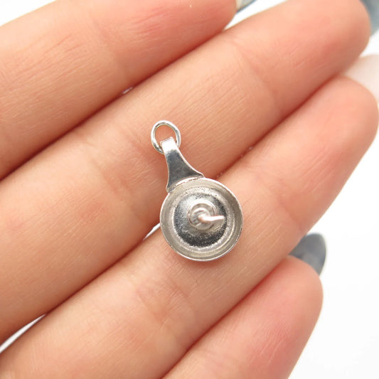 925 Sterling Silver Vintage Frying Pan Charm Pendant