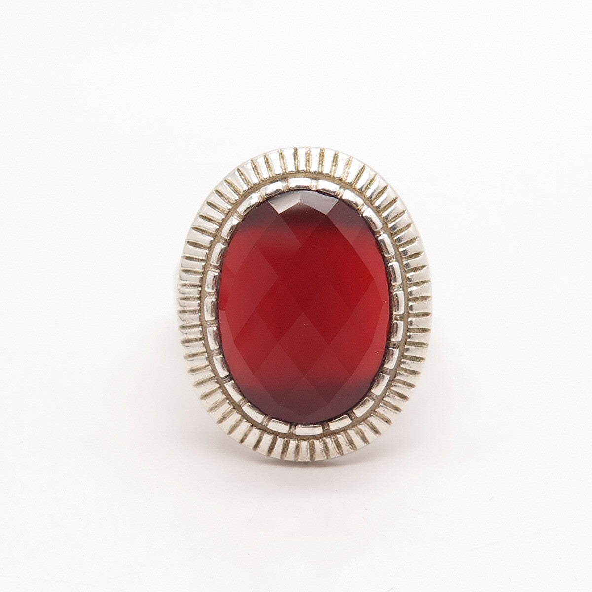 925 Sterling Silver Vintage Whitney Kelly Real Carnelian Gemstone Ring Size 9.25