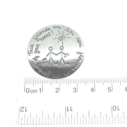 MARGIE LOMBARD 925 Sterling Silver Vintage 2002 True Friends A Story Pin Brooch
