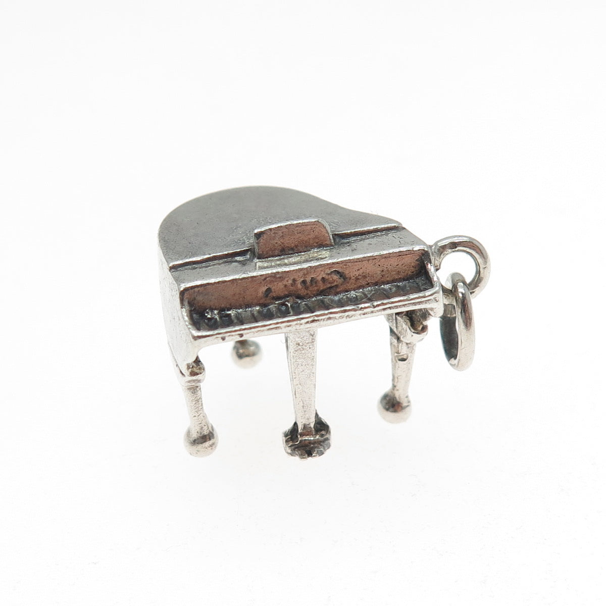 DANECRAFT 925 Sterling Silver Vintage Grand Piano Minimalist 3D Charm Pendant