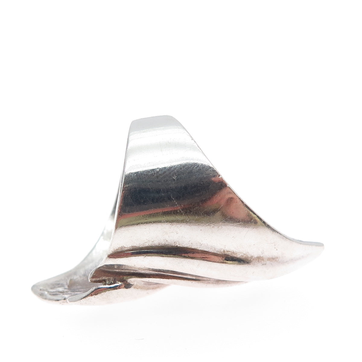 925 Sterling Silver Vintage Modernist Ring Size 6.75