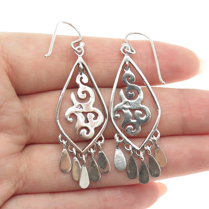 SILPADA 925 Sterling Silver Vintage Signature Scroll Dangle Earrings