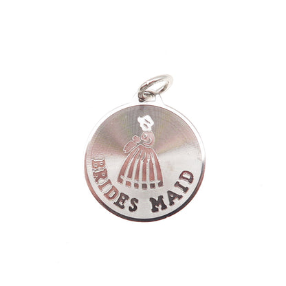 A & Z Hayward 925 Sterling Silver Vintage Bridesmaid Charm Pendant