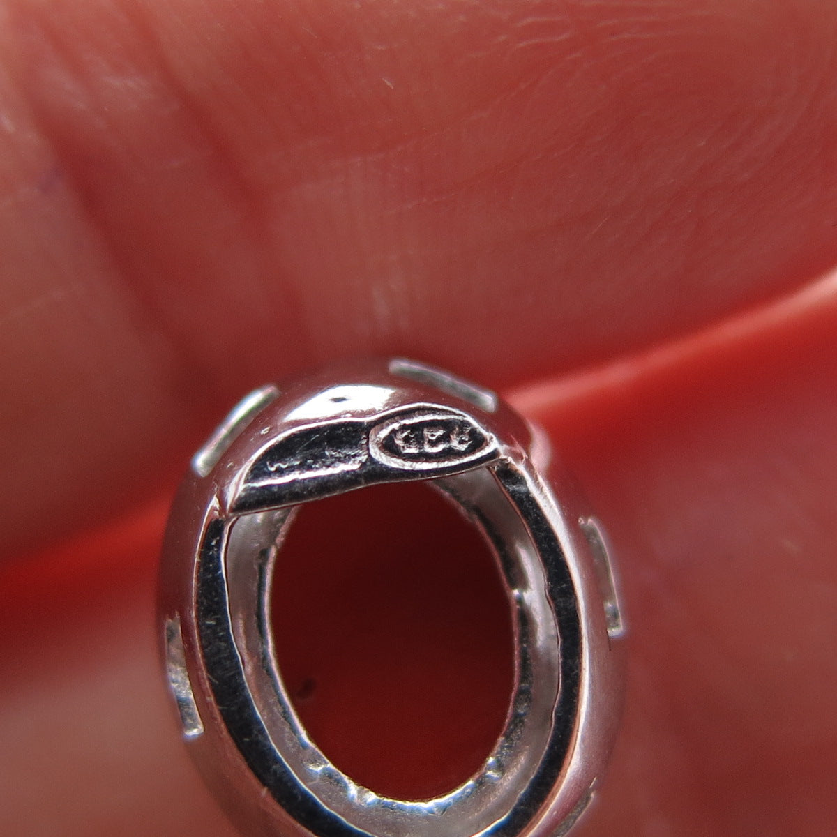 925 Sterling Silver Real Coral & C Z Minimalist Charm Pendant