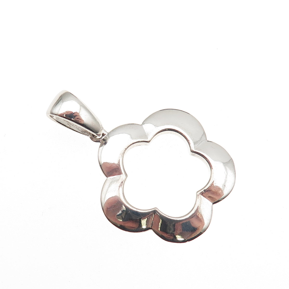 925 Sterling Silver Vintage Flower Charm Pendant