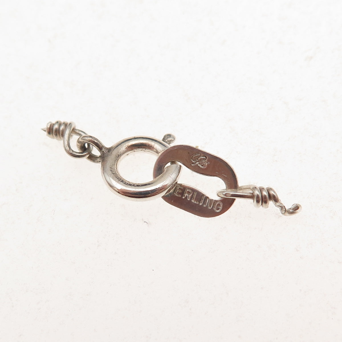 Carolyn Pollack Old Pawn 925 Sterling Vintage Necklace Ends & Spring Ring Lock