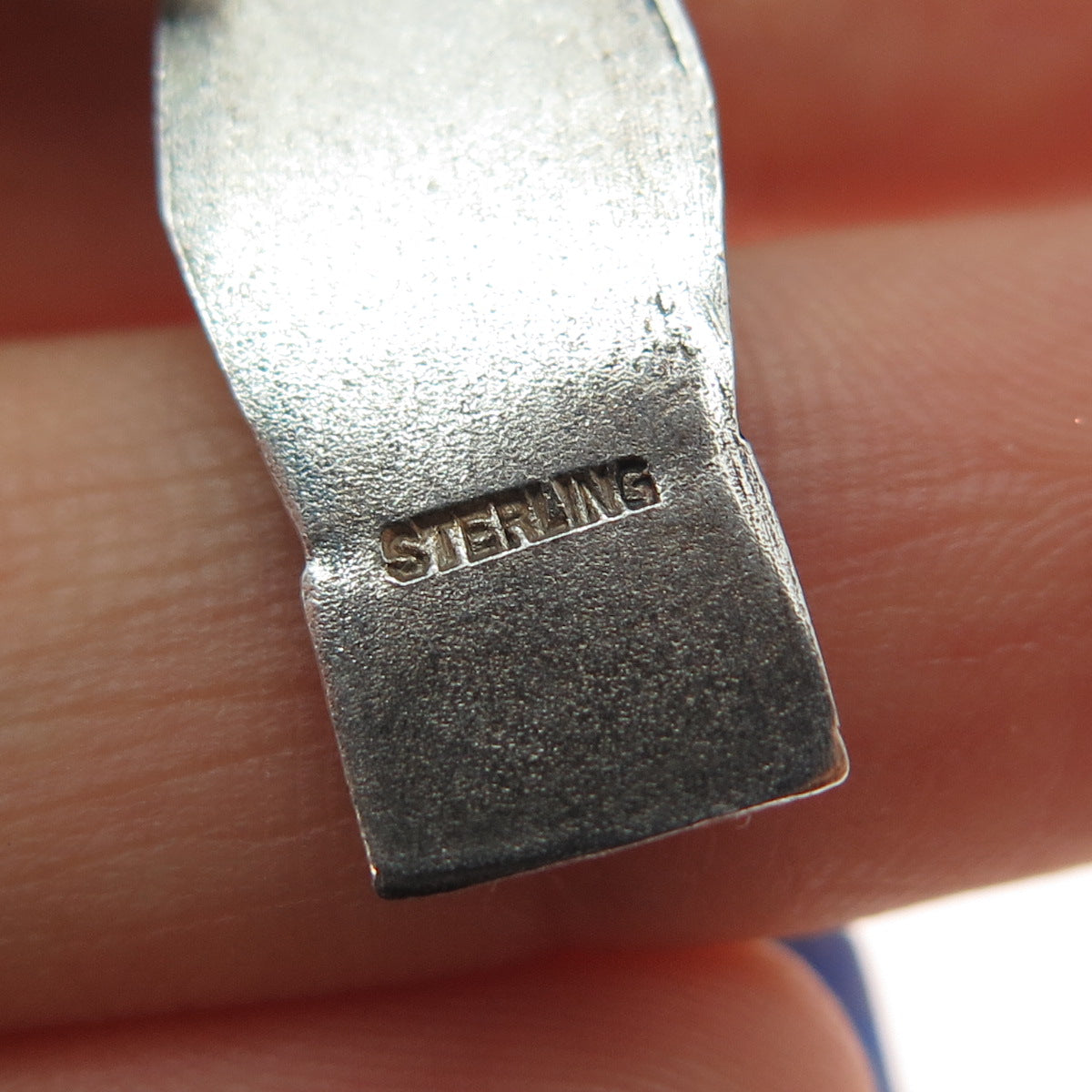 925 Sterling Silver Vintage Enamel WLIO Television Station Bow Oxidized Brooch