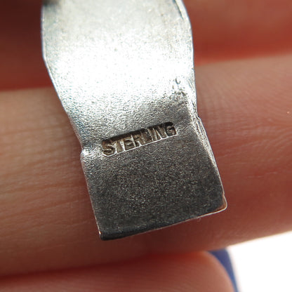 925 Sterling Silver Vintage Enamel WLIO Television Station Bow Oxidized Brooch