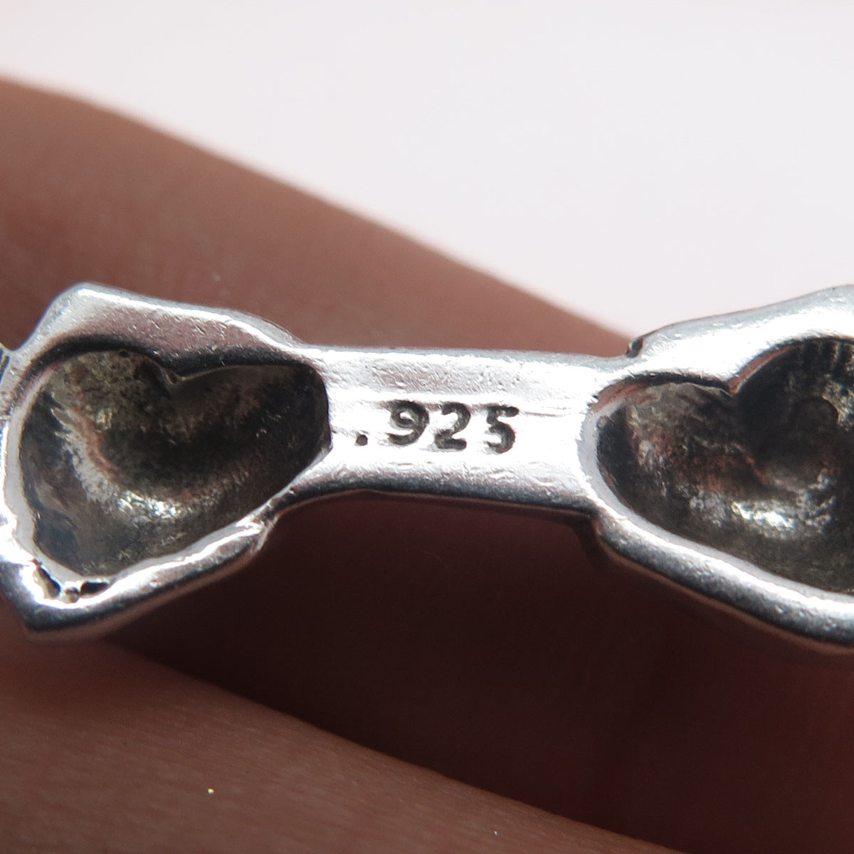 925 Sterling Silver Vintage FAC 1997 Rawhide Bone Charm Pendant