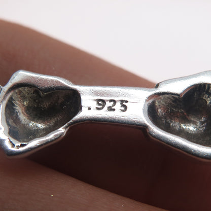925 Sterling Silver Vintage FAC 1997 Rawhide Bone Charm Pendant
