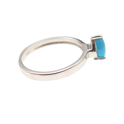 Chuck Clemency 925 Sterling Silver Real Sleeping Beauty Turquoise Ring Size 8.25