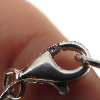 DIDAE 925 Sterling Silver Vintage Israel Real Pearl Floral Chain Necklace 16"