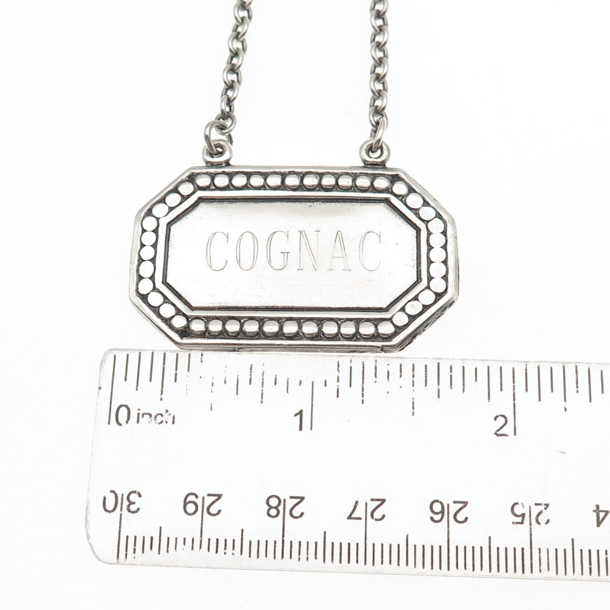 Tiffany & Co. Makers 925 Sterling Silver Antique Art Deco Cognac Bottle Tag