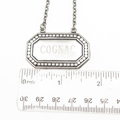 Tiffany & Co. Makers 925 Sterling Silver Antique Art Deco Cognac Bottle Tag