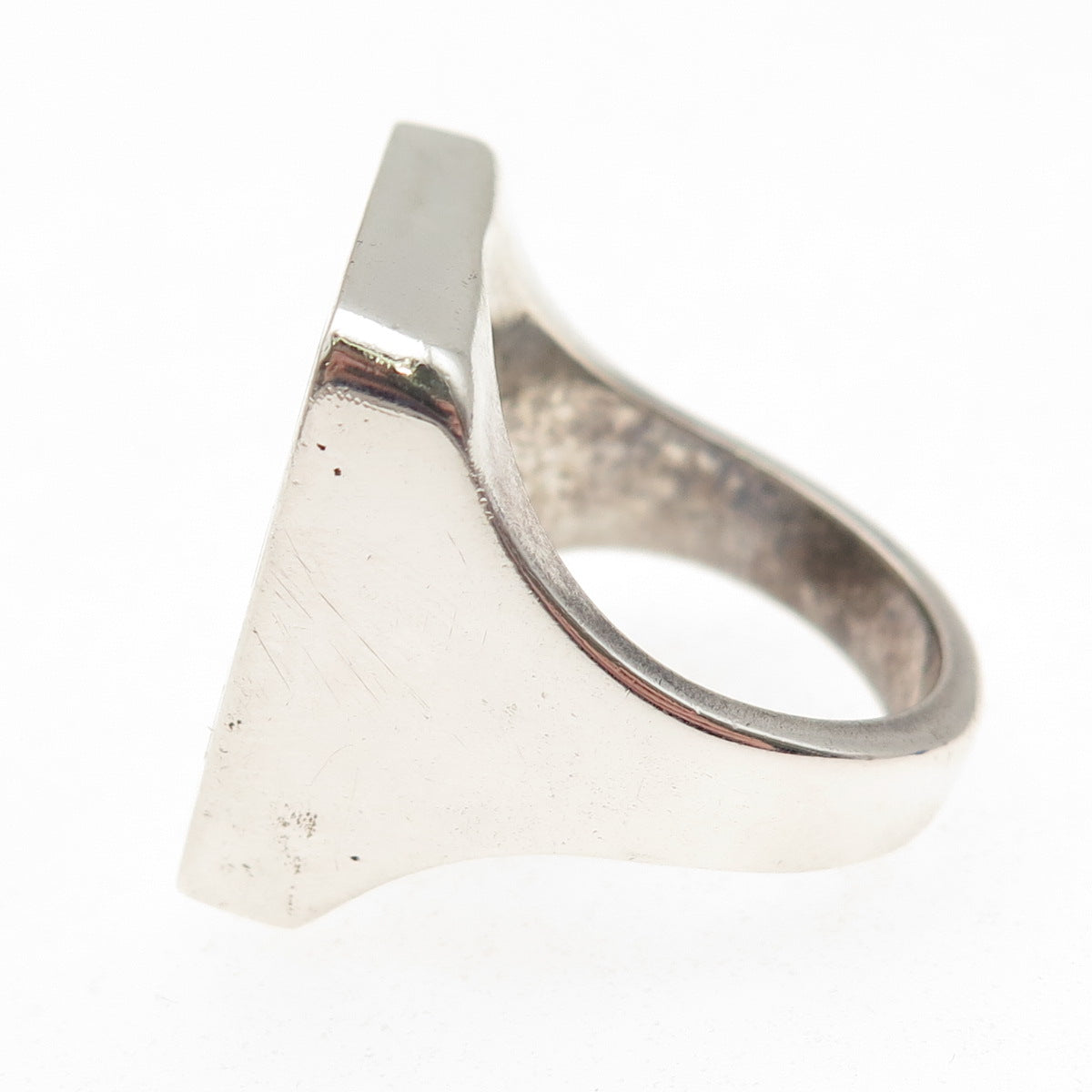 925 Sterling Silver Vintage Mexico Real Red Jasper Statement Ring Size 9.5