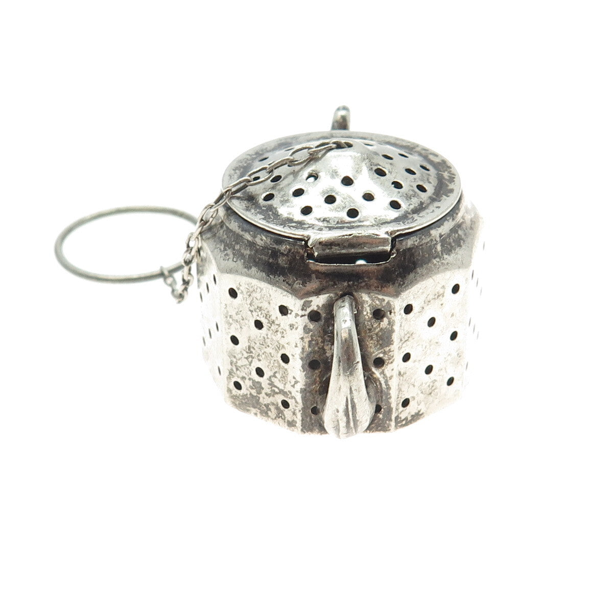 AMCRAFT Attleboro Mass 925 Sterling Silver Antique Teapot Tea Diffuser Strainer