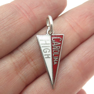 AE Arts Elegance 925 Sterling Silver Vintage Carolina High School Charm Pendant